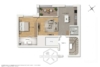 Hochwertig ausgestattetes 2-Zimmer-Apartment im Villengarten - Grundriss